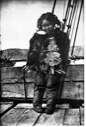 Image of A Little Arctic Girl in furs, aboard